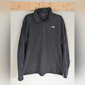 Men's Large The North Face Black Polartec Classic Quarter-Zip Fleece